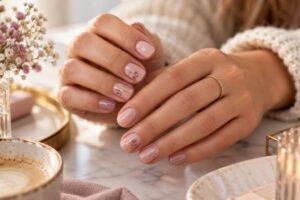 Zu sehen ist das Beitragsbild 1 zum Beitrag mit dem Thema: Kurze Nägel, große Wirkung – warum wenig Fläche beim Nageldesign kein Nachteil ist